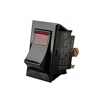 ROCKER SWITCH LED AMBRE ON / OFF SPST 12V 16A VIS ROCKER SWITCH LED AMBRE ON / OFF SPST 12V 16A VIS