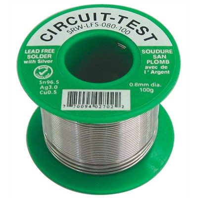 LEAD FREE SILVER SOLDER- 0.8MM 100G ROSH LEAD FREE SILVER SOLDER- 0.8MM 100G ROSH